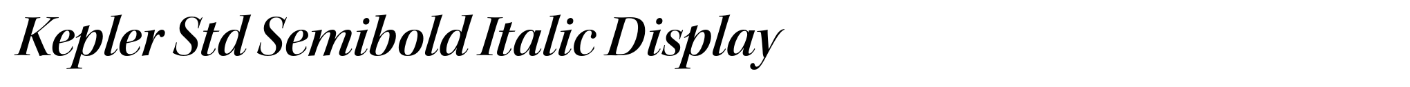 Kepler Std Semibold Italic Display image